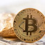 Cryptocurrency payment concept with coins and digital wallet